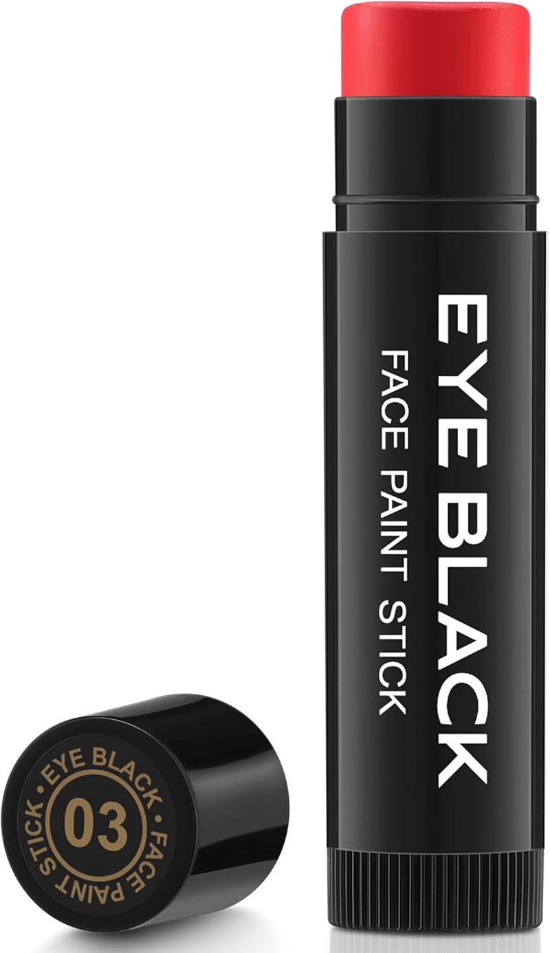 Wismee Baseball Eye Black, Anti-Glare Under Eye Sports Grease Stick for Baseball Softball Soccer Lacrosse Hockey Athletes Sports Training, Sports Eye Black Stick (Red) - Image 5